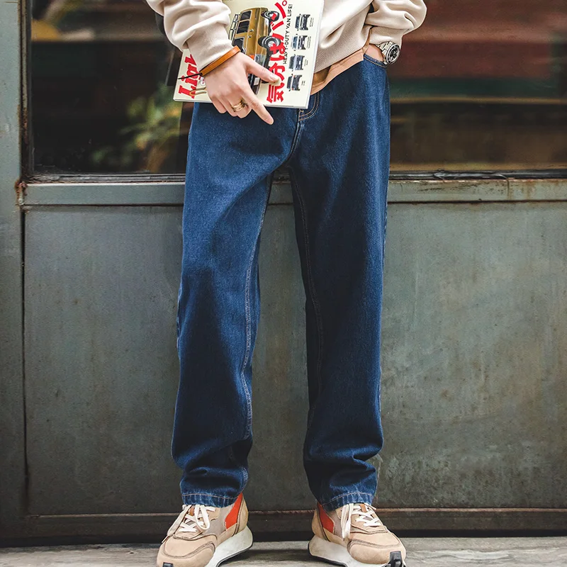 Men'S Fashion With Baggy Jeans - Maden ล้าง Celana Jeans Denim 12.8