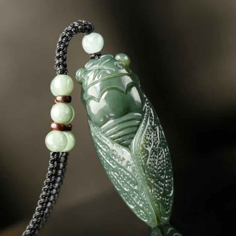 Men'S Fashion Necklaces - หยกธรรมชาติHetian Cicadaลูกปัดจี้สร้อยคอสร้อยคอสร้อยคอสร้อยคอสร้อยคอสร้อยคอสร้อยคอสร้อยคอสร้อยคอสร้อยข้อมืออัญมณีแฟชั่นอุปกรณ์เสริมมือแกะสลักของขวัญAmuletสำหรับผู้หญิงผู้ชาย