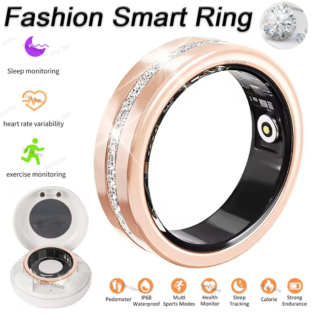 Men'S Fashion Rings - แหวนสมาร์ทใหม่ปี 2025 สำหรับผู้หญิง ตรวจวัดอัตราการเต้นของหัวใจ การนอนหลับ สุขภาพ