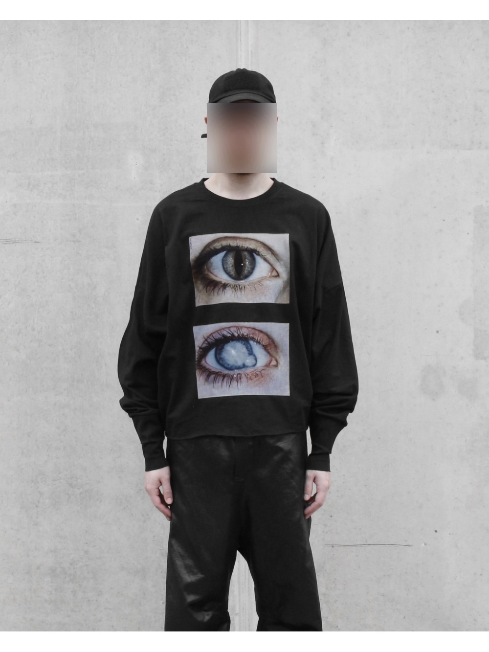 Men'S Fashion Trends - เสื้อท็อปอเนกประสงค์แขนยาวพิมพ์ลายตาคู่สไตล์ดาร์กกอธิคสมจริง ปี 2026 แฟชั่นแนวพังก์สตรีทเทรนด์ Y2K สไตล์ดีแคดเอนท์
