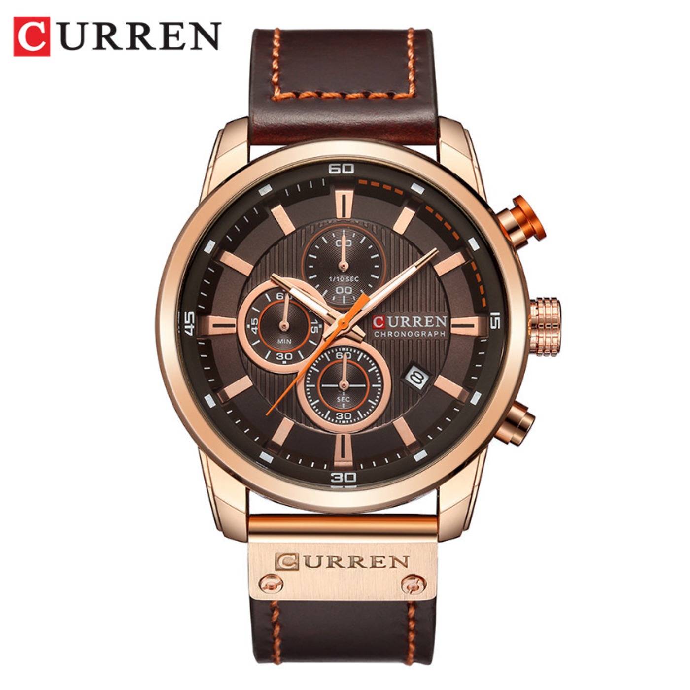 Men'S Fashion Luxury Brands - นาฬิกาข้อมือควอตซ์แฟชั่น CURREN สำหรับผู้ชาย แบรนด์ดัง หรูหรา นาฬิกาโครโนกราฟ