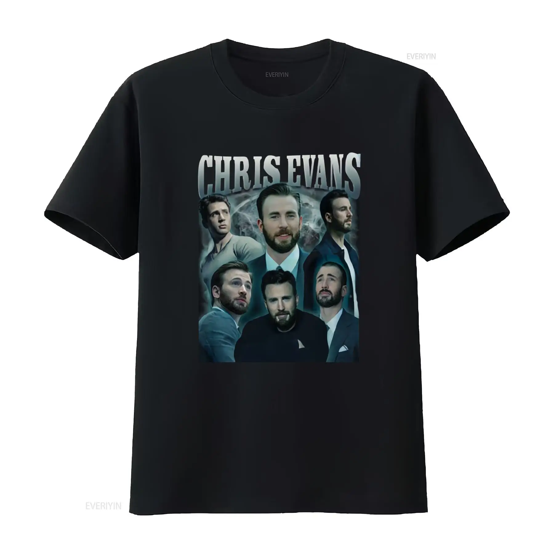 Mens Fashion In The 90S - CHRIS EVANS เสื้อยืดวินเทจ ลายพิมพ์สไตล์อเมริกันย้อนยุค ยุค 90s