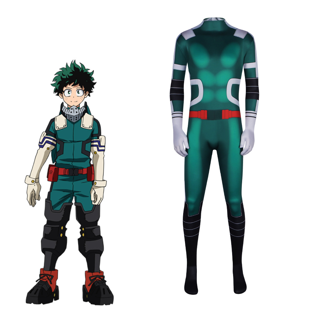 Mens Fashion Jumpsuit - อะนิเมะมายฮีโร่ อคาเดเมีย อิซึกุ มิโดริยะคอสเพลย์เครื่องแต่งกายโบคุ โนะ ฮีโร่