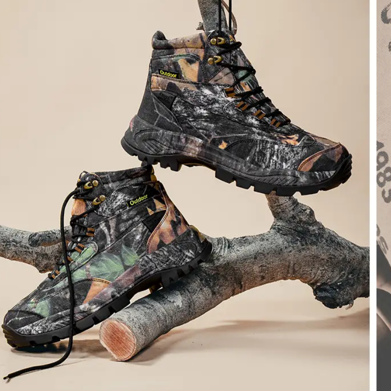 Men'S Fashion Hiking Boots - ผู้ชาย High TOP Camouflage การล่าสัตว์รองเท้า Breathable