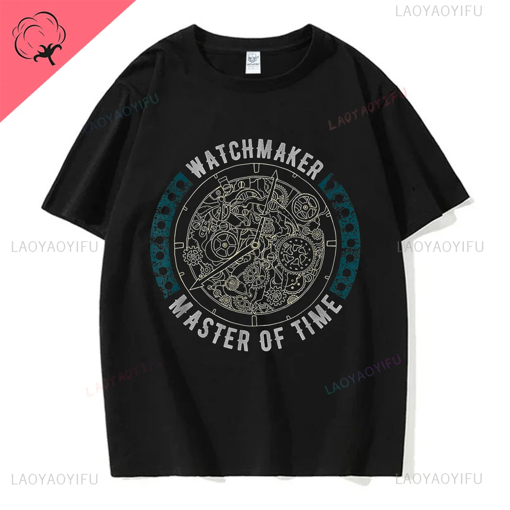 Mens Fashion In The 90S - 70S 80S 90S Vintageนาฬิกาสะสมช่างซ่อมนาฬิกากราฟิกพิมพ์Tshirtช่างซ่อมนาฬิกาStreetwear Casualแฟชั่นCotton Manเสื้อยืด