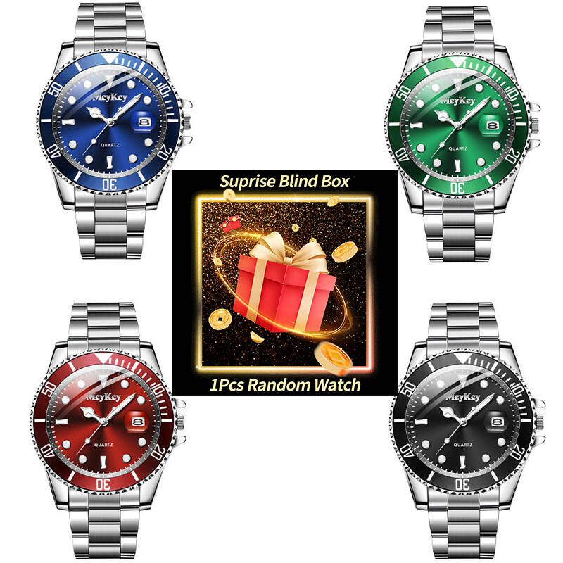 Fashion Mens Watches - นาฬิกาข้อมือเซอร์ไพรส์แบบสุ่ม 1 ชิ้น - นาฬิกาแฟชั่นปฏิทินสำหรับผู้ชาย นาฬิกาธุรกิจ