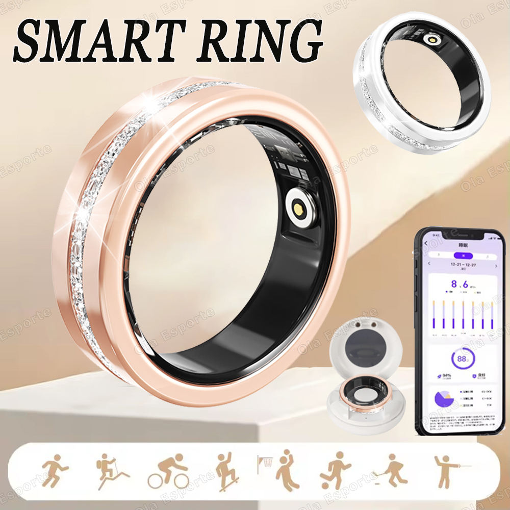 Men'S Fashion Rings - แหวนสมาร์ทริงรุ่นใหม่ปี 2026 สำหรับผู้หญิง ตรวจวัดอัตราการเต้นของหัวใจ ตรวจสอบการนอนหลับ ตรวจจับรอบเดือน
