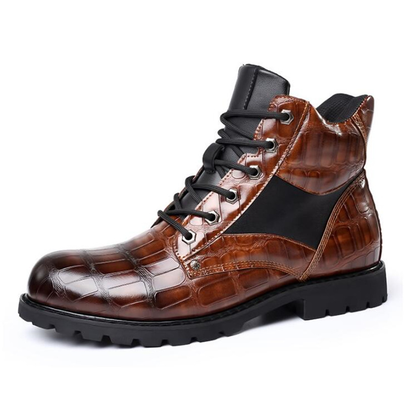 Men'S Fashion Luxury Brands - แบรนด์หรูผู้ชายรองเท้าลายตารางสแควร์ฮีลรองเท้าข้อเท้าผู้ชายรองเท้าหนังดีไซเนอร์สำหรับชายแฟชั่นรองเท้าบูทมอเตอร์ไซค์ซาปาตอส