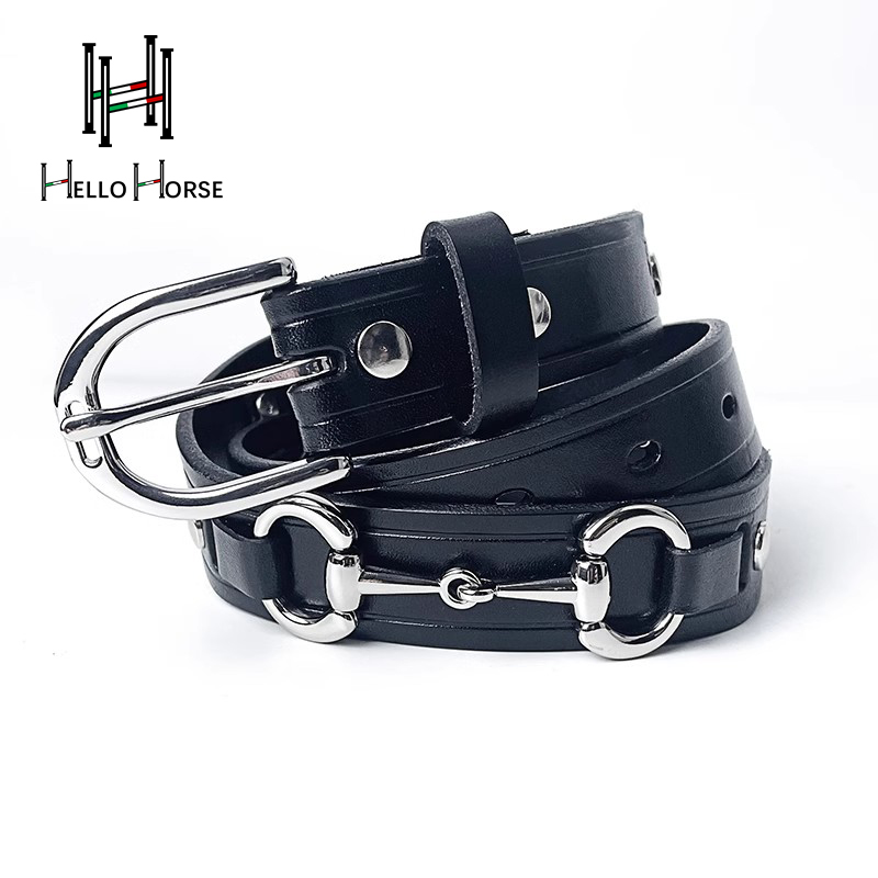 Leather Belt Braided - Hello Horse เข็มขัดกีฬาขี่ม้า เข็มขัดหนังวัว เข็มขัดขี่ เข็มขัดขี่ม้าลําลอง