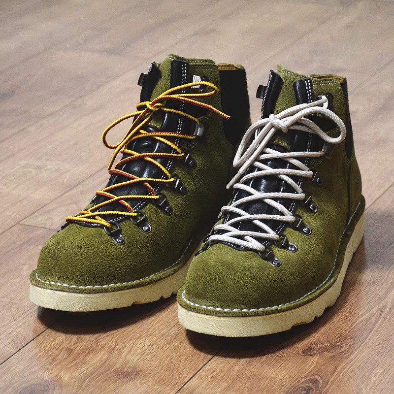 Men'S Fashion Hiking Boots - รองเท้าบูทหนังแท้สไตล์อ็อกซ์ฟอร์ด แบรนด์หรูจากอังกฤษ สำหรับผู้ชาย รองเท้าพื้นหนา แบบผูกเชือก หุ้มข้อสูง