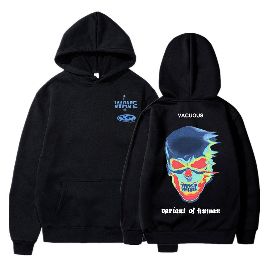 Mens Fashion Style Images - โครงกระดูก Thermal Imaging กราฟิกพิมพ์เสื้อฮู้ดชายหญิงขนแกะผ้าฝ้าย Hoodies ชาย
