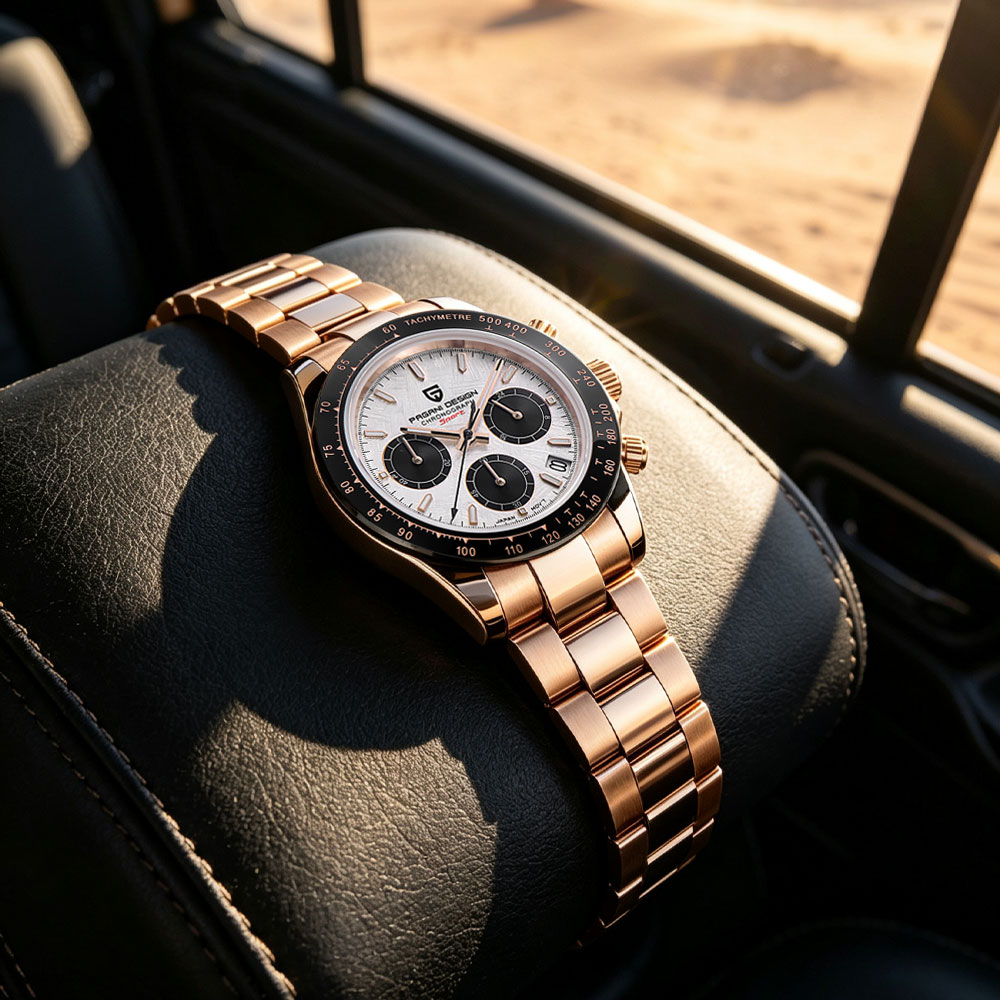 Fashion Mens Watches - แบรนด์ชั้นนำ PAGANI DESIGN นาฬิกาผู้ชายหรูหรามัลติฟังก์ชั่นโครโนกราฟ VK63 นาฬิกาควอตซ์กันน้ำปฏิทินส่องสว่างนาฬิกาของขวัญ