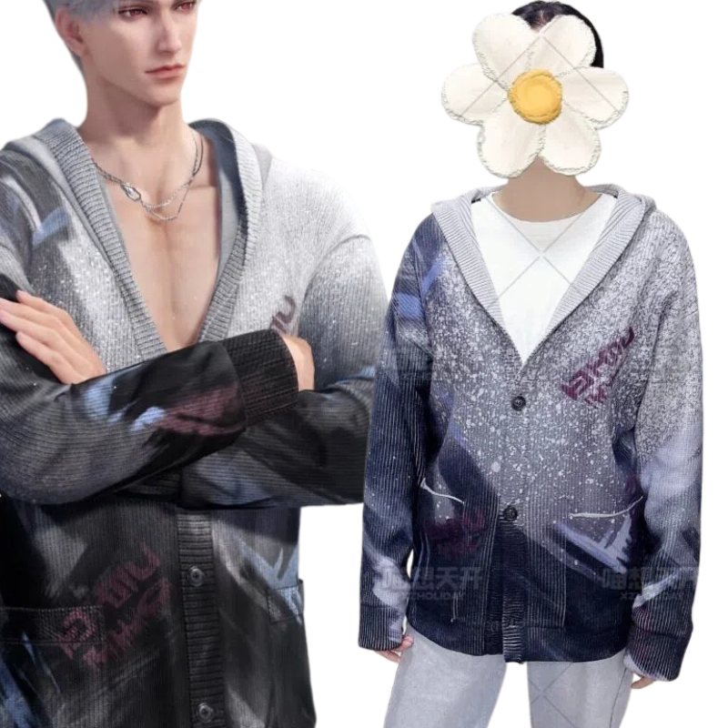 Knitted Cardigan Men - ชุดคอสเพลย์ Sylus Costume Game Love and