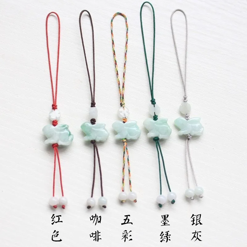 Men'S Fashion Rings - การปรับแต่ง Emerald จีนกระต่าย DIY โทรศัพท์ Key