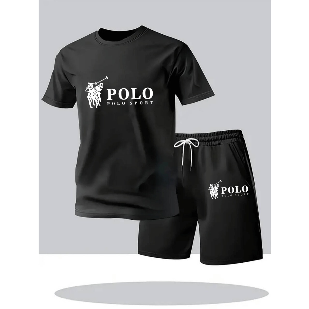 Men'S Fashion Outfits 2026 - ชุดเซ็ตฤดูร้อนปี 2026 สำหรับผู้ชาย เสื้อยืดและกางเกงขาสั้นแฟชั่นลำลองสไตล์คนเมือง คุณภาพสูง คอกลม