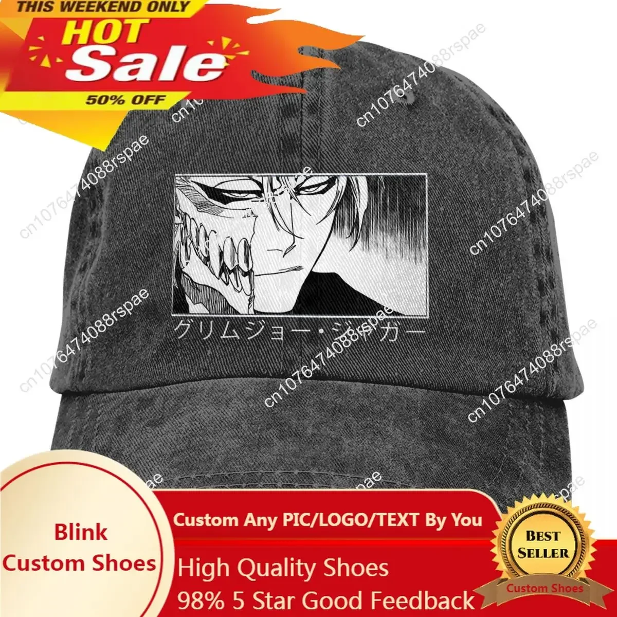 Trucker Hat Cap - หมวกเบสบอลผู้ชายแบบซักได้ Grimmjow Jaggerjack Trucker Snapback Caps