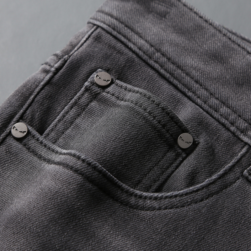 2025 ฤดูใบไม้ร่วงใหม่อินเทรนด์ - Men'S Fashion Grey Jeans บทวิจารณ์และราคา