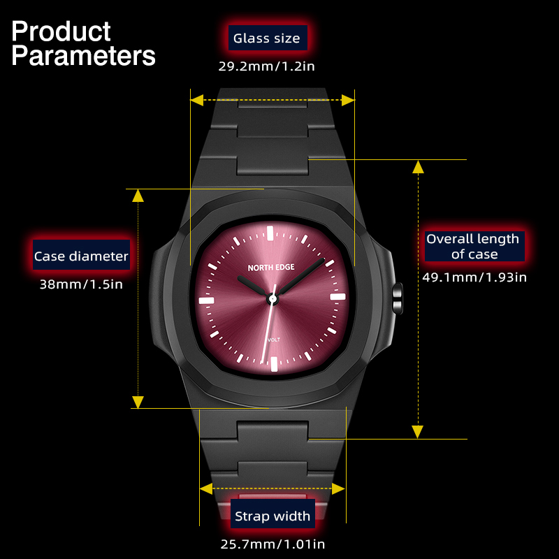 NORTH EDGE นาฬิกาสําหรับชายใหม - Fashion Mens Watches บทวิจารณ์และราคา