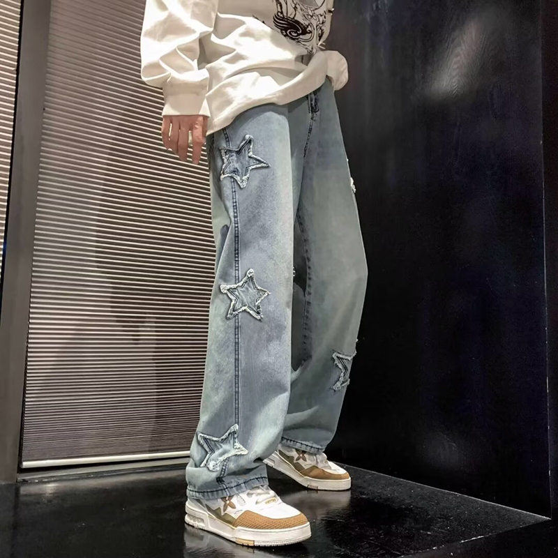 ผู้ชายใหม่ปักแฟชั่นกางเกงยีนส์ - Men'S Fashion With Baggy Jeans บทวิจารณ์และราคา