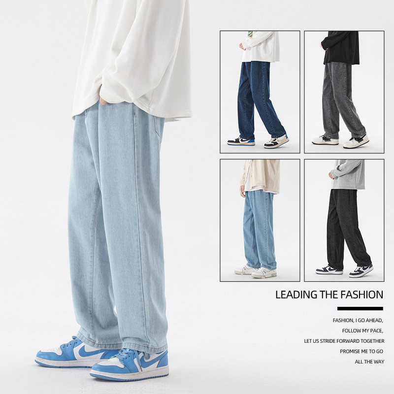 กางเกงยีนส์ยาวถึงข้อเท้าของผู้ - Men'S Fashion Grey Jeans บทวิจารณ์และราคา