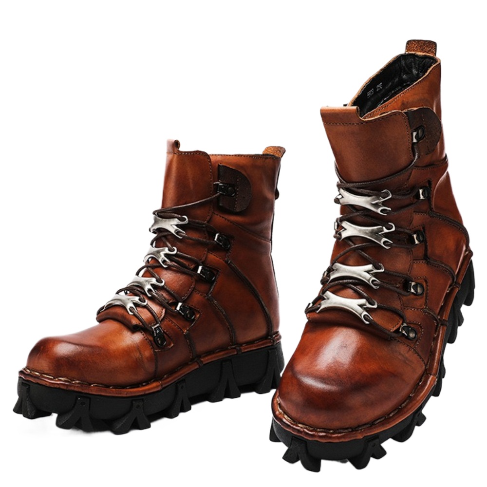 รองเท้าบูทหนังวัวแท้สำหรับผู้ช - Men'S Fashion Hiking Boots บทวิจารณ์และราคา