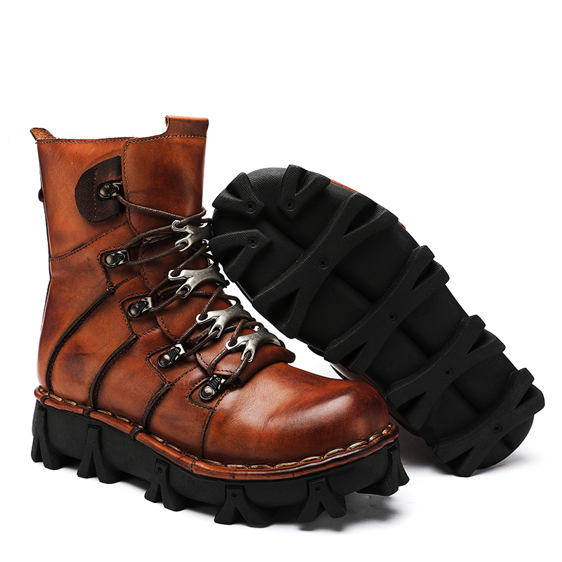 รองเท้าบูทหนังวัวแท้สำหรับผู้ช - Men'S Fashion Hiking Boots บทวิจารณ์และราคา