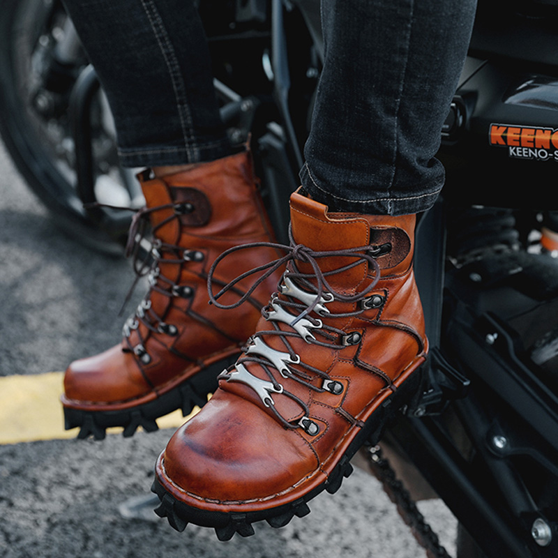 รองเท้าบูทหนังวัวแท้สำหรับผู้ช - Men'S Fashion Hiking Boots บทวิจารณ์และราคา