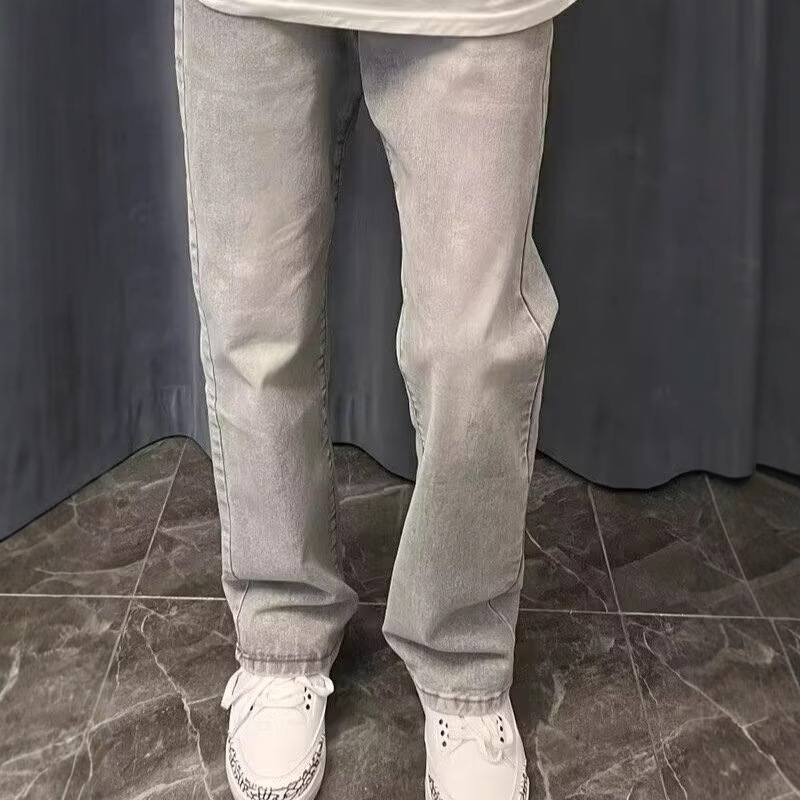กางเกงยีนส์ทรงตรงขาบาน สไตล์วิ - Men'S Fashion Grey Jeans บทวิจารณ์และราคา