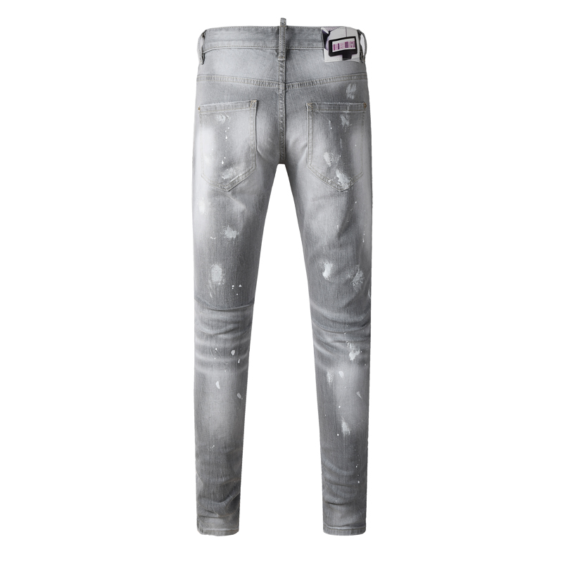 กางเกงยีนส์สีเทาอ่อนทรงสลิมฟิต - Men'S Fashion Grey Jeans บทวิจารณ์และราคา