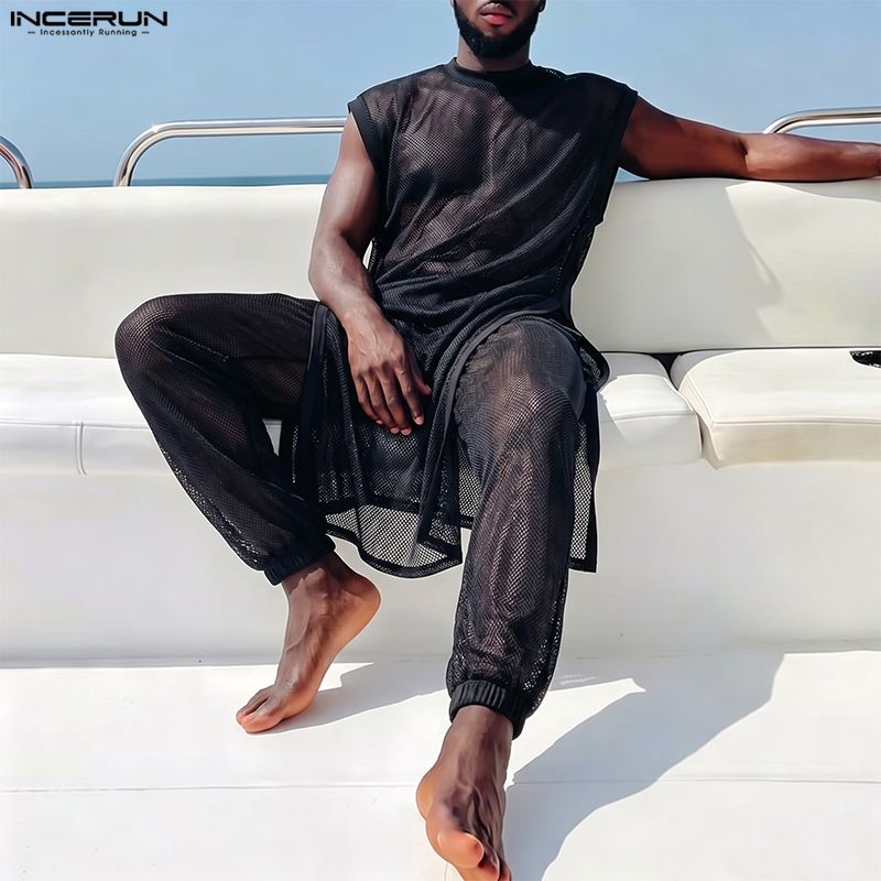 ชุดเซ็ตผู้ชาย INCERUN เสื้อกั๊ - Men'S Fashion Pants บทวิจารณ์และราคา