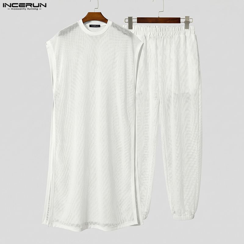 ชุดเซ็ตผู้ชาย INCERUN เสื้อกั๊ - Men'S Fashion Pants บทวิจารณ์และราคา
