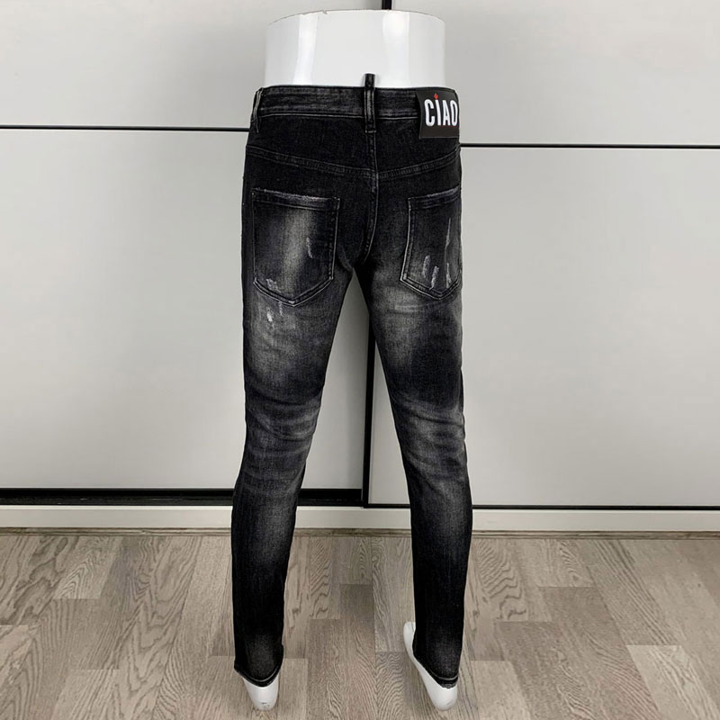 Street แฟชั่นผู้ชายสีดํากางเกง - Men'S Fashion Grey Jeans บทวิจารณ์และราคา