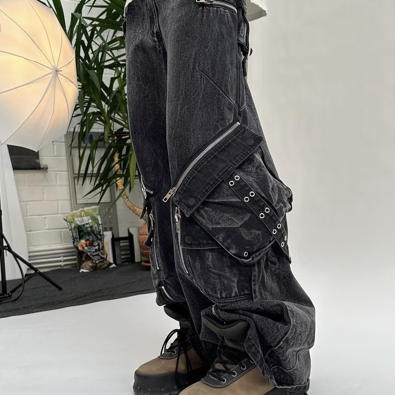 กางเกงยีนส์สีดำสไตล์ Y2K โกธิค - Men'S Fashion With Baggy Jeans บทวิจารณ์และราคา