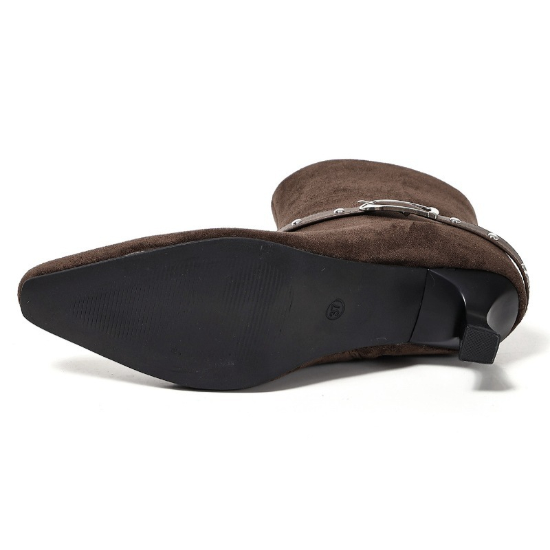 รองเท้าบูทสั้นผู้หญิงหนังกลับแ - Mens Fashion Modern บทวิจารณ์และราคา