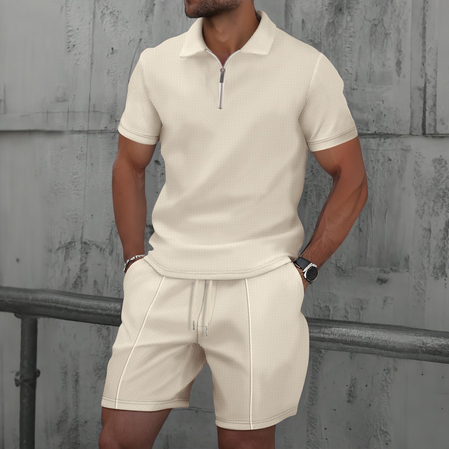ชุดเซ็ต 2 ชิ้น เสื้อโปโลซิป แข - Men'S Fashion Polo บทวิจารณ์และราคา