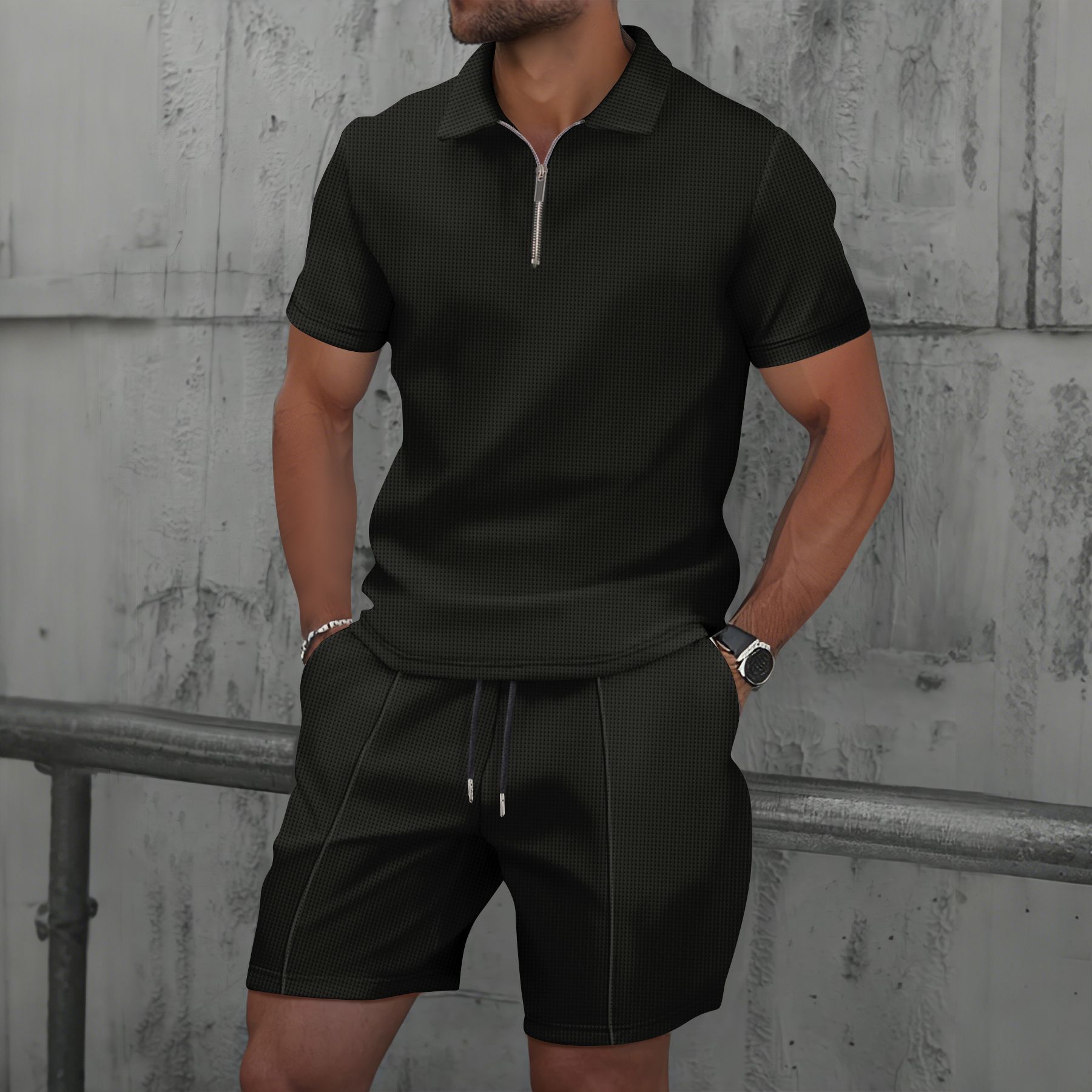 ชุดเซ็ต 2 ชิ้น เสื้อโปโลซิป แข - Men'S Fashion Polo บทวิจารณ์และราคา