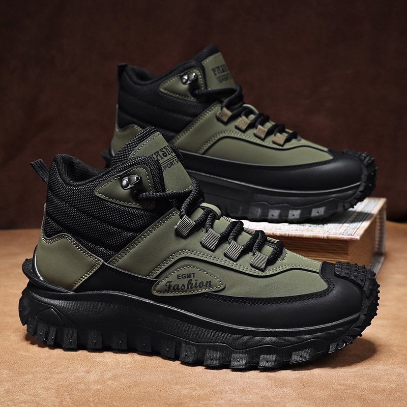 รองเท้าบูทเดินป่าหุ้มข้อกลางสี - Men'S Fashion Hiking Boots บทวิจารณ์และราคา