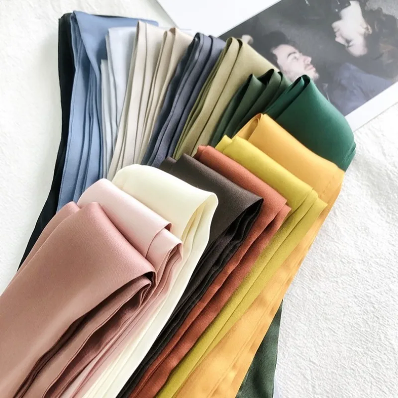 ผ้าพันคอไหมยาวสีพื้นเรียบสำหรั - Men'S Fashion Bag บทวิจารณ์และราคา