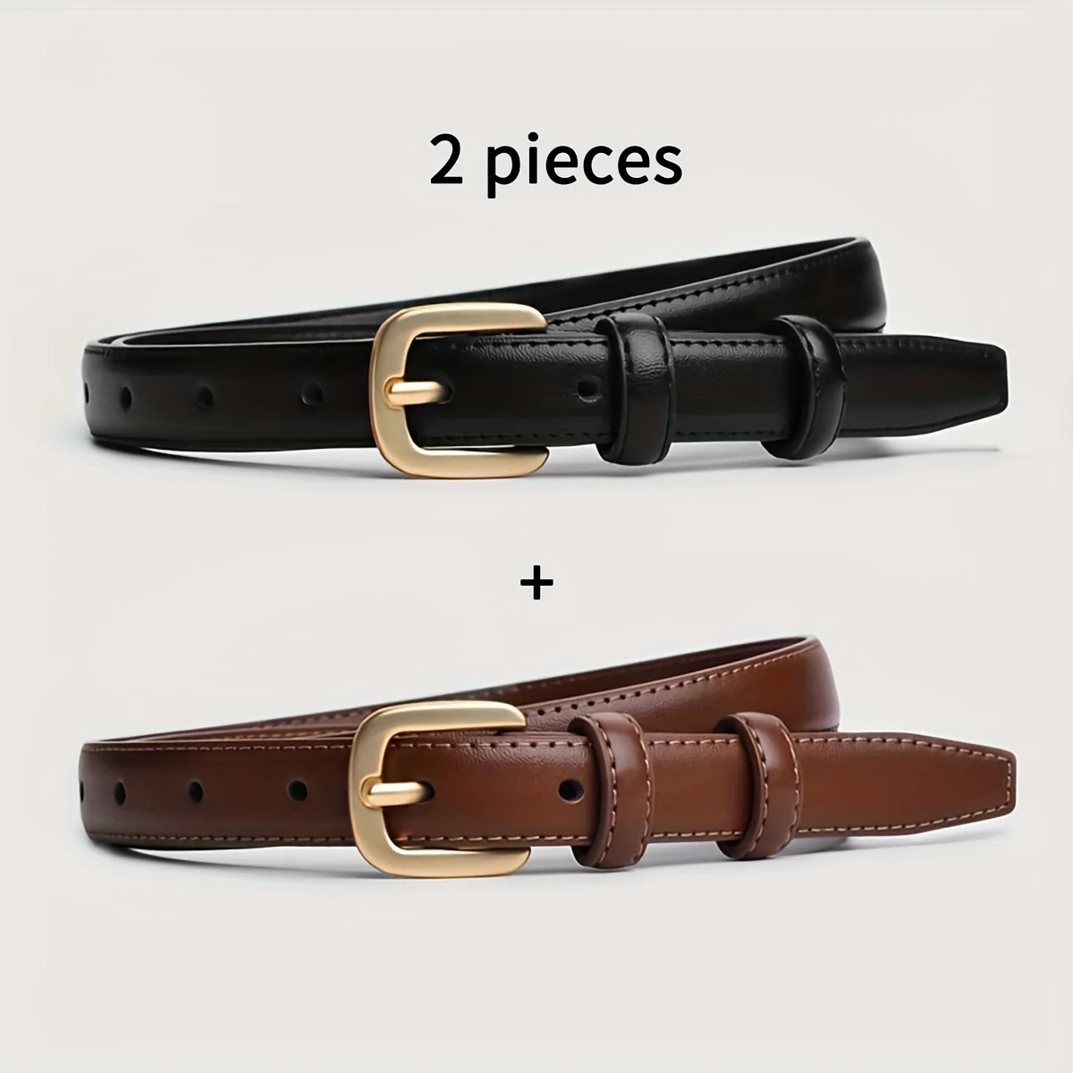 เข็มขัดแฟชั่นลําลอง 2 แพ็คพร้อ - Leather Belt Braided บทวิจารณ์และราคา