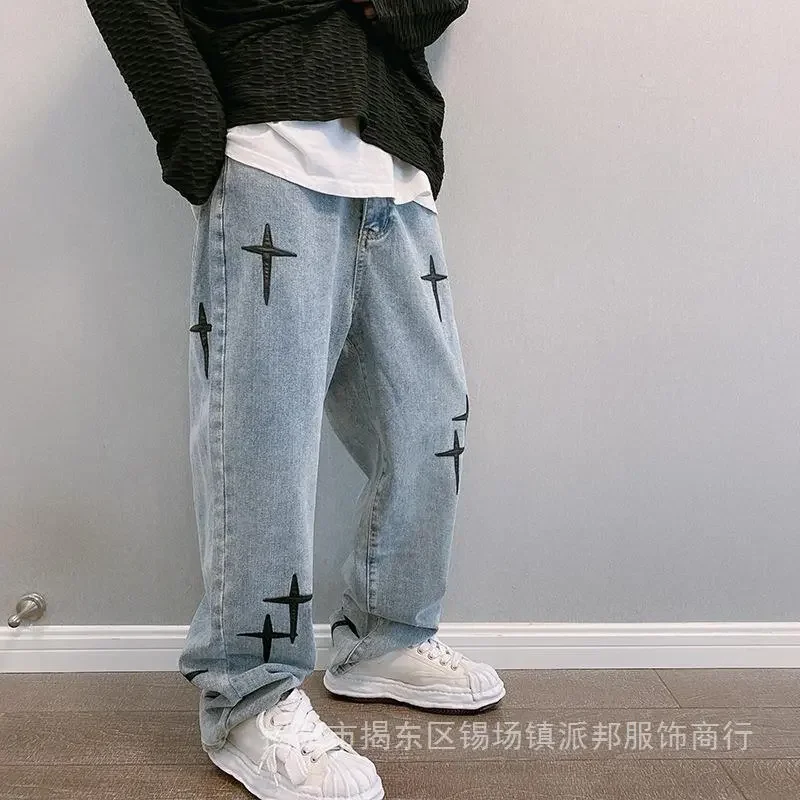 กางเกงยีนส์ขาตรงขากว้างสำหรับผ - Men'S Fashion With Baggy Jeans บทวิจารณ์และราคา