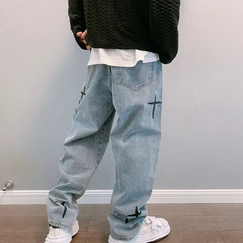 กางเกงยีนส์ขาตรงขากว้างสำหรับผ - Men'S Fashion With Baggy Jeans บทวิจารณ์และราคา
