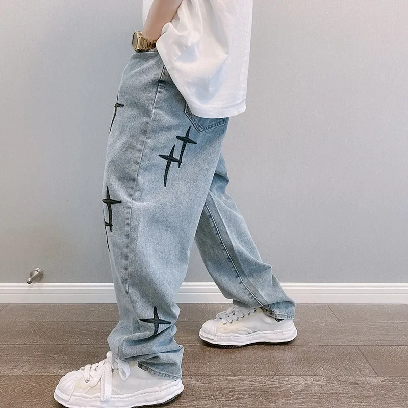 กางเกงยีนส์ขาตรงขากว้างสำหรับผ - Men'S Fashion With Baggy Jeans บทวิจารณ์และราคา
