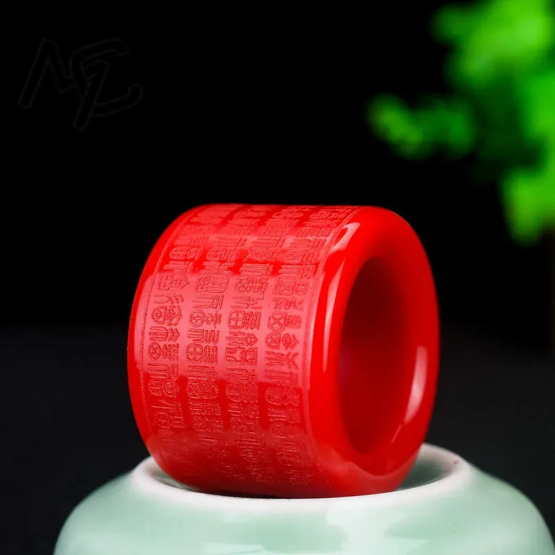 Natural RED Jade Ring Heart Me - Men'S Fashion Rings บทวิจารณ์และราคา