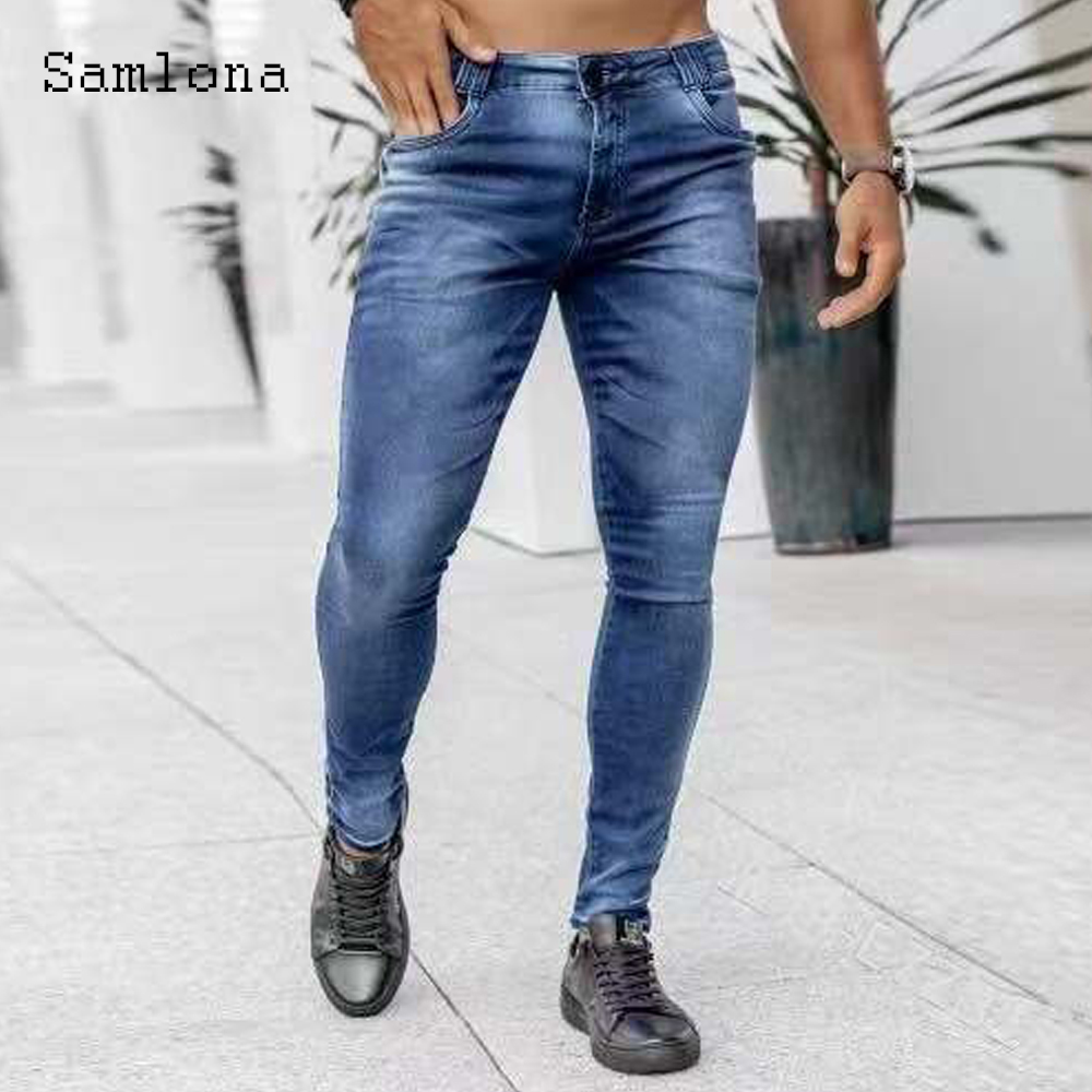 Samlona กางเกงยีนส์ขายาวสำหรับ - Men'S Fashion Grey Jeans บทวิจารณ์และราคา