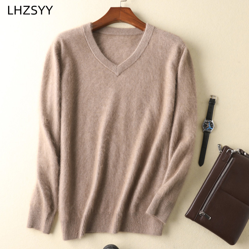 LHZSYY ผู้ชาย 100% Mink Cashme - Knitted Cardigan Men บทวิจารณ์และราคา
