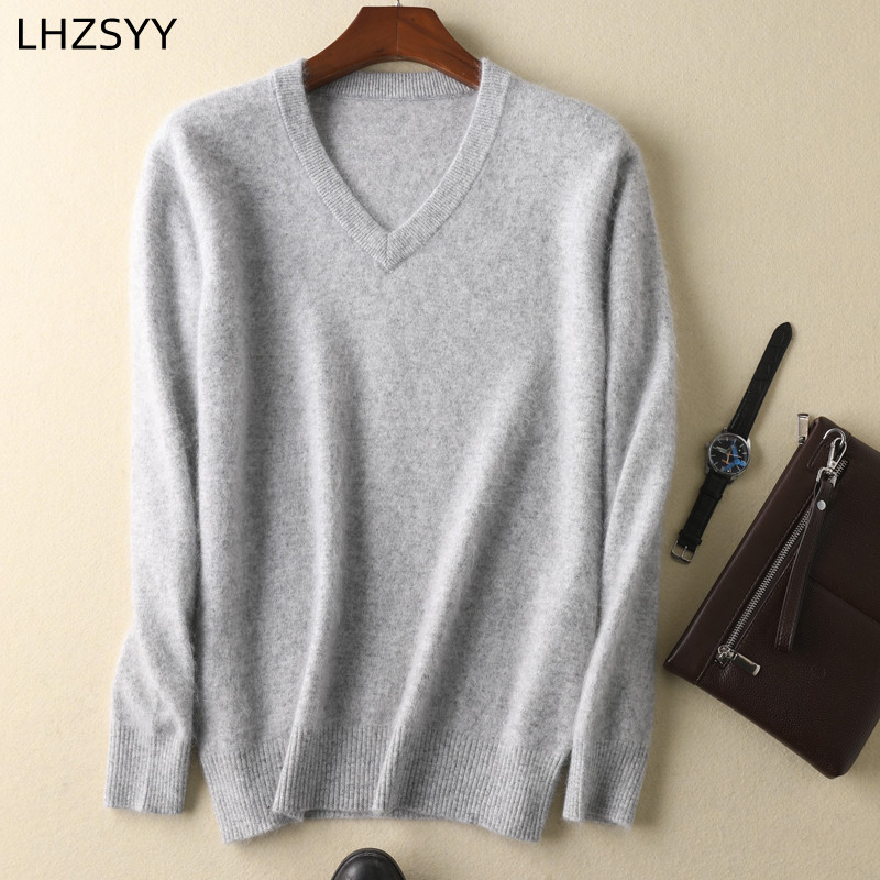 LHZSYY ผู้ชาย 100% Mink Cashme - Knitted Cardigan Men บทวิจารณ์และราคา