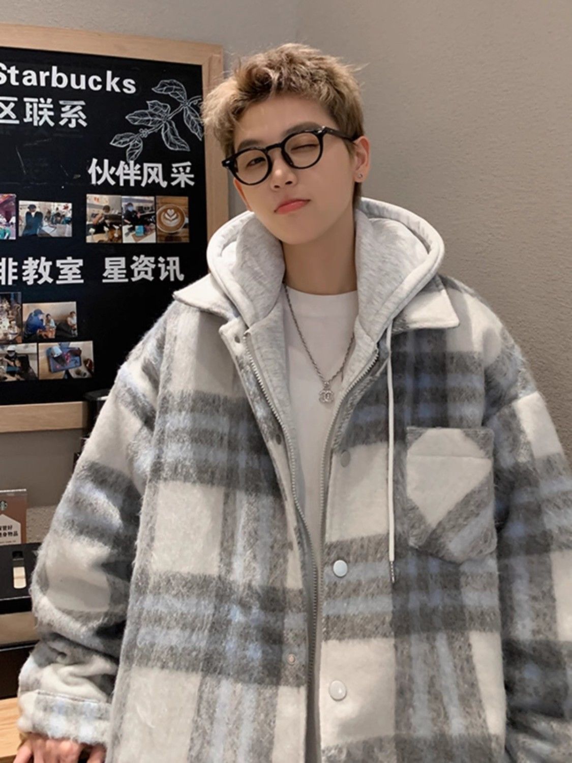 เสื้อแจ็คเก็ตซิปผ้าวูลผสม สไตล - Mens Fashion Style Images บทวิจารณ์และราคา