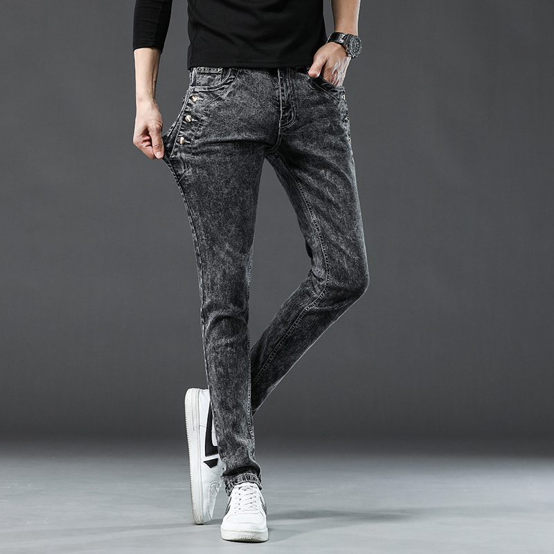 คลาสสิก Slim Vintage แฟชั่นผู้ - Men'S Fashion Grey Jeans บทวิจารณ์และราคา