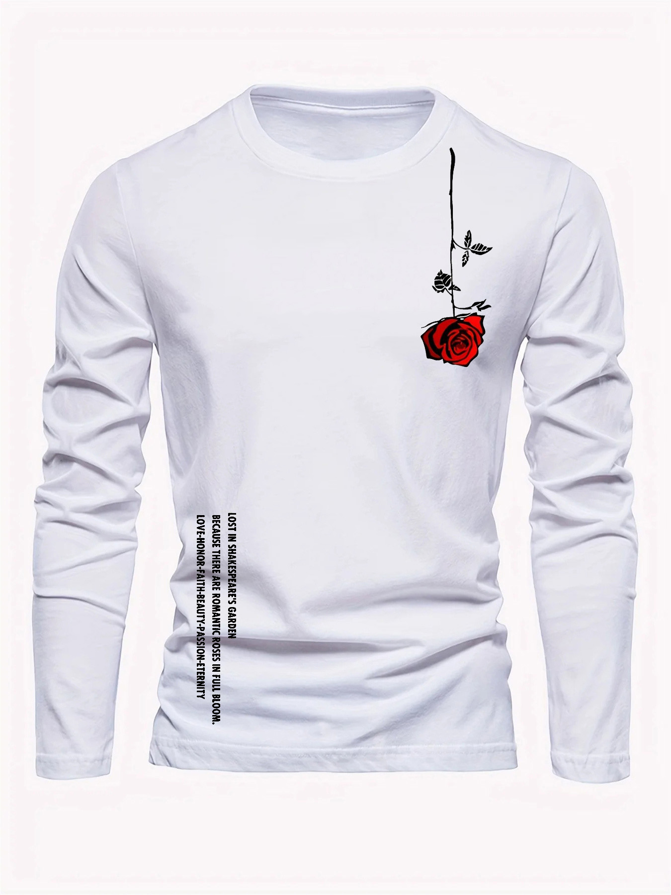 เสื้อยืดคอกลมแขนยาวผู้ชายผ้าฝ้ - Men'S Fashion Trends บทวิจารณ์และราคา
