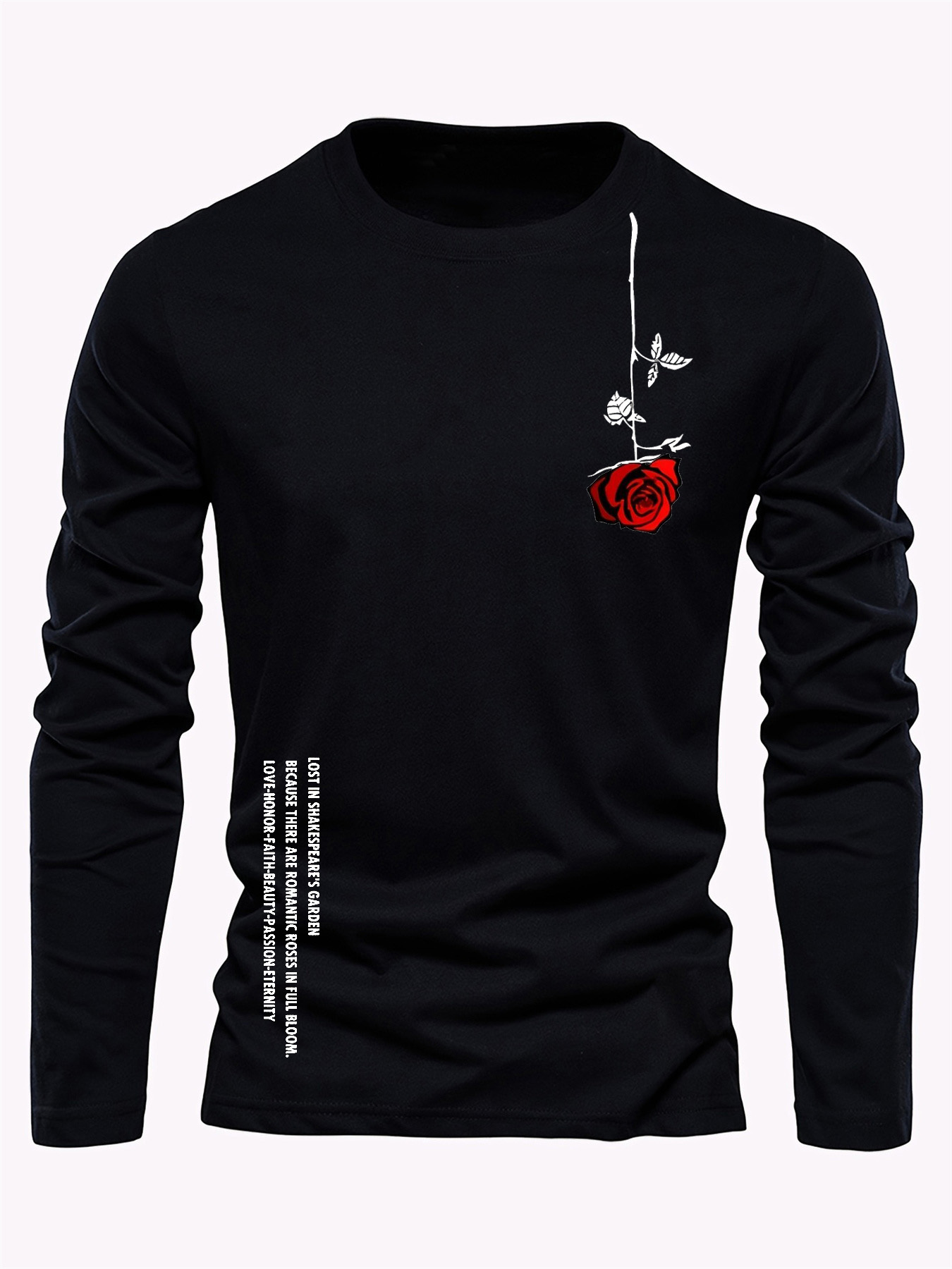 เสื้อยืดคอกลมแขนยาวผู้ชายผ้าฝ้ - Men'S Fashion Trends บทวิจารณ์และราคา